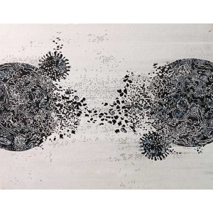 Mariya Shaikh, 23 x 28 inches, Acrylic on Canvas, Abstract Painting, AC-MSH-001
